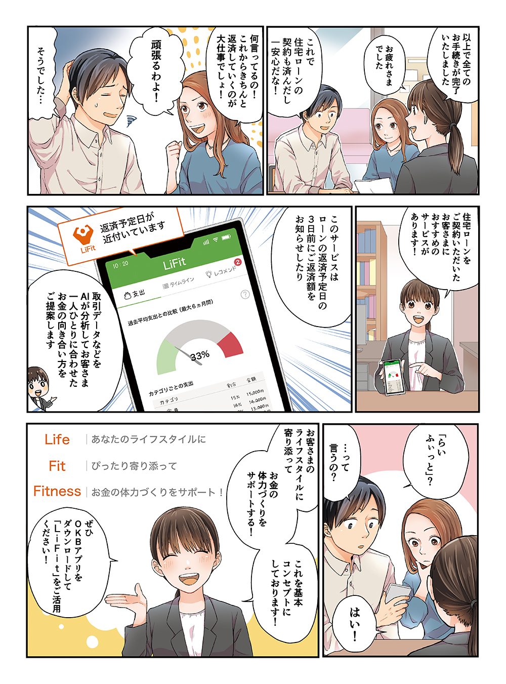 OKBアプリ「LiFit」紹介漫画